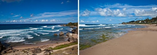 Beach wedding at Bathsheba, Barbados