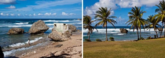 Beach wedding at Bathsheba, Barbados