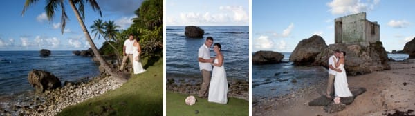 Beach wedding at Bathsheba, Barbados
