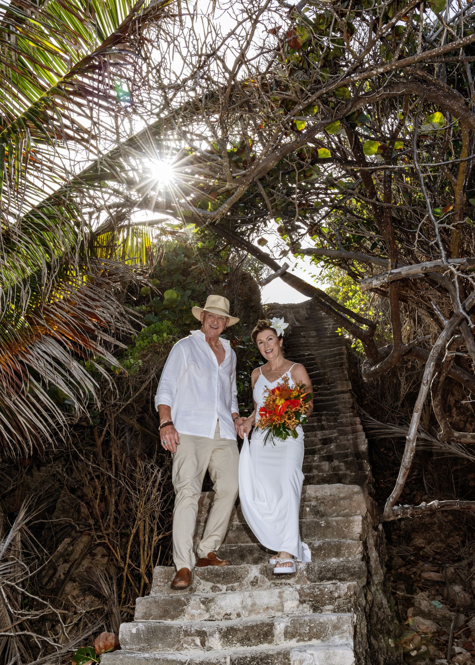 Beach wedding at Bottom Bay, Barbados
