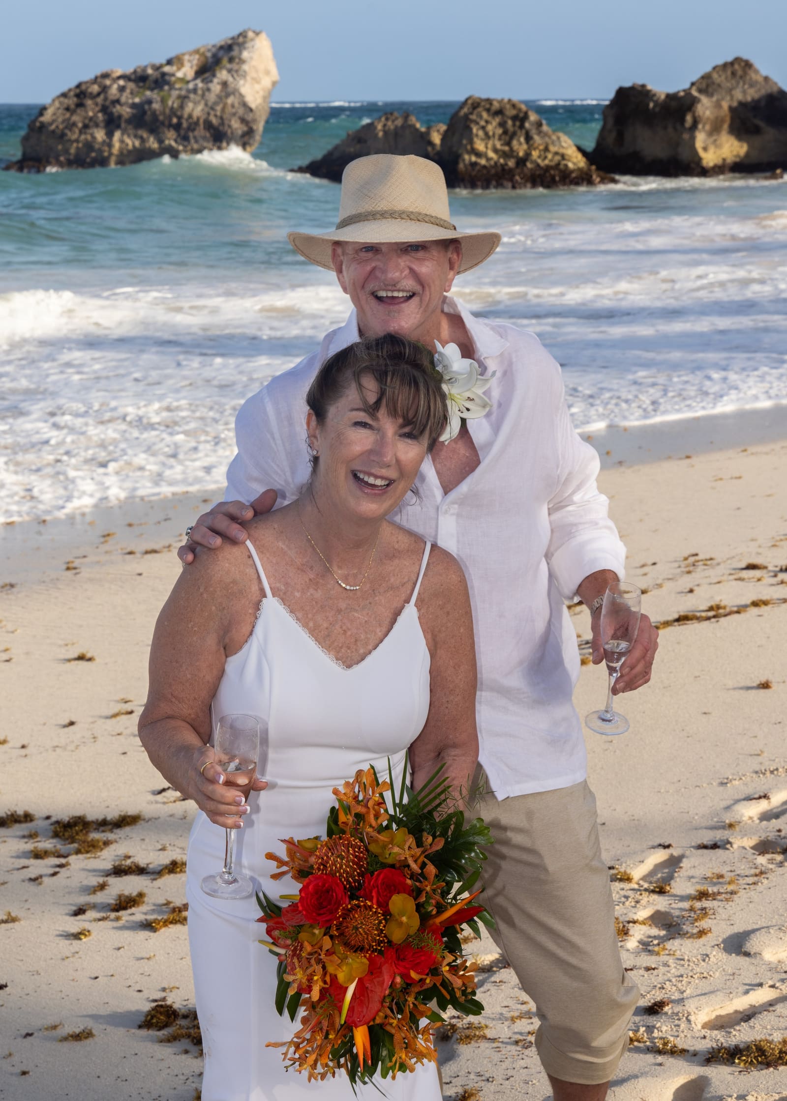 Beach wedding at Bottom Bay, Barbados