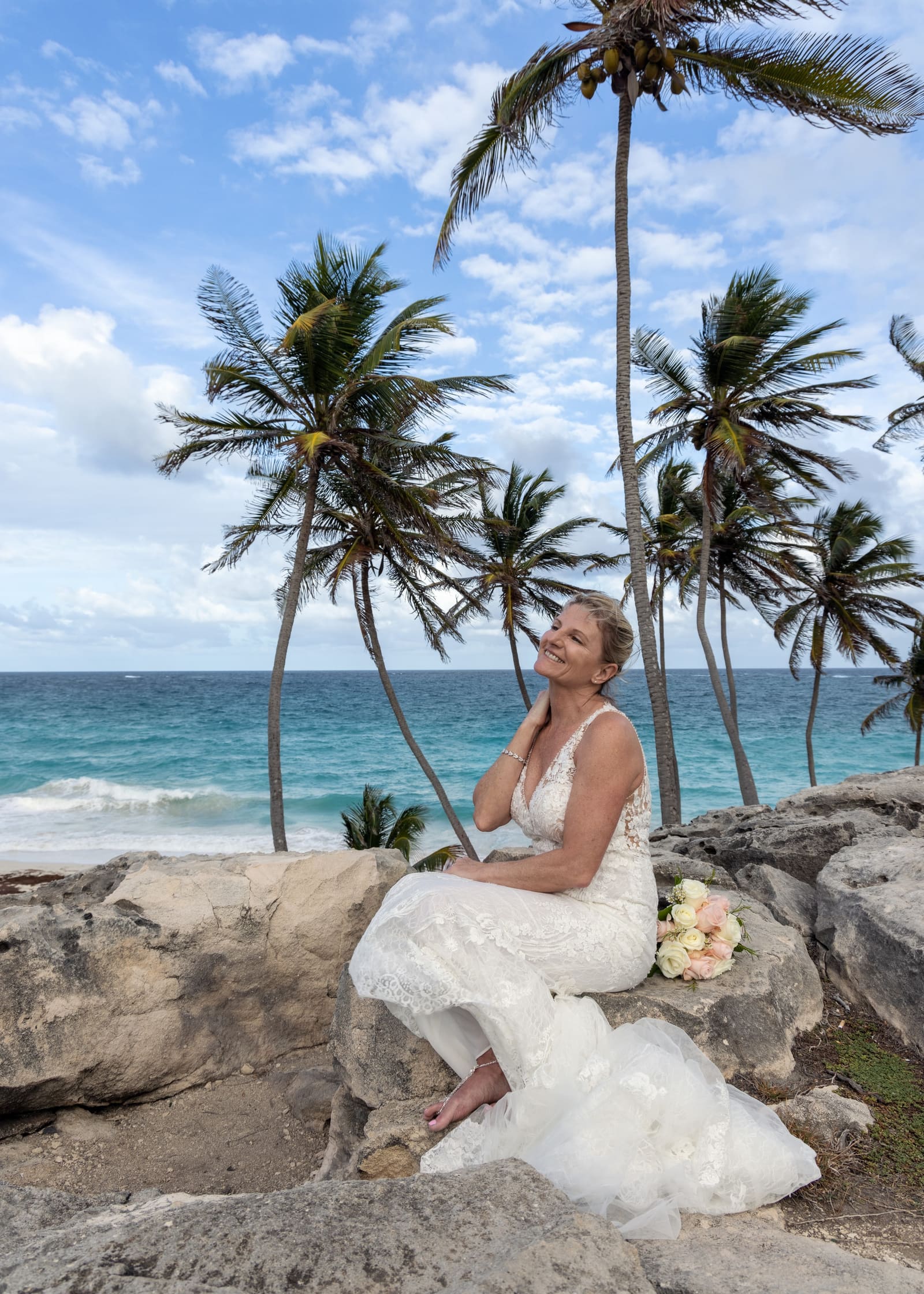 Beach wedding at Bottom Bay, Barbados