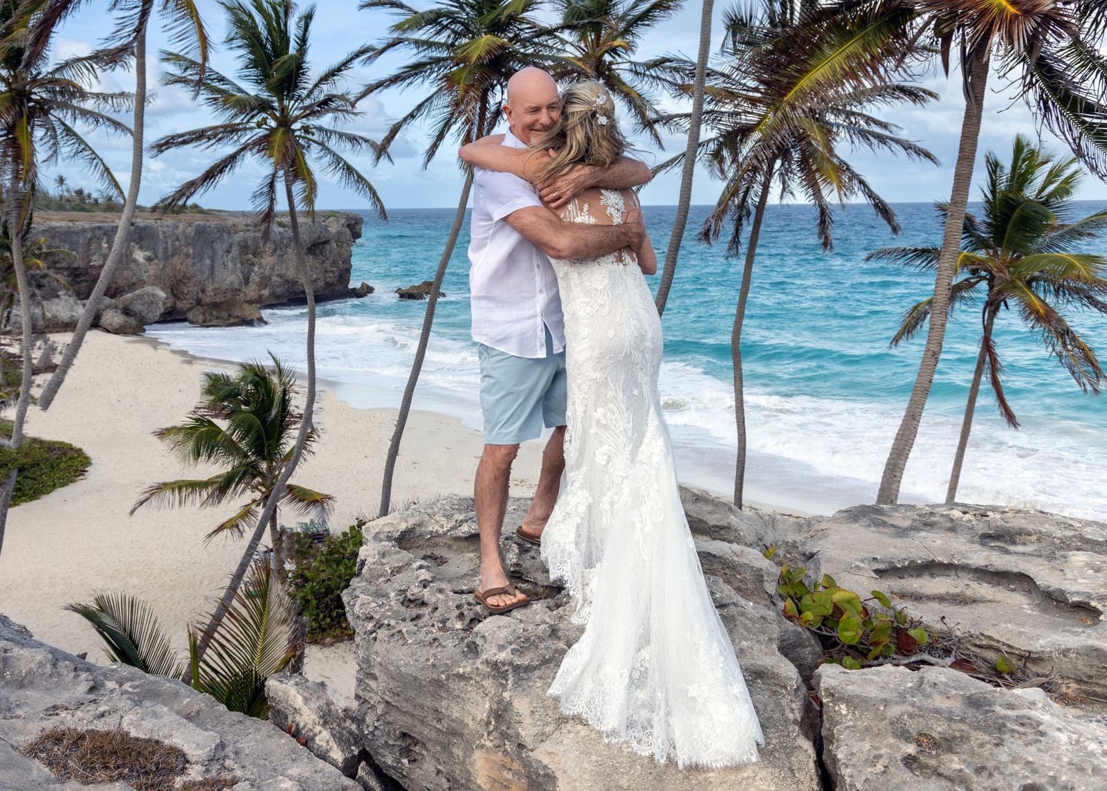 Beach wedding at Bottom Bay, Barbados