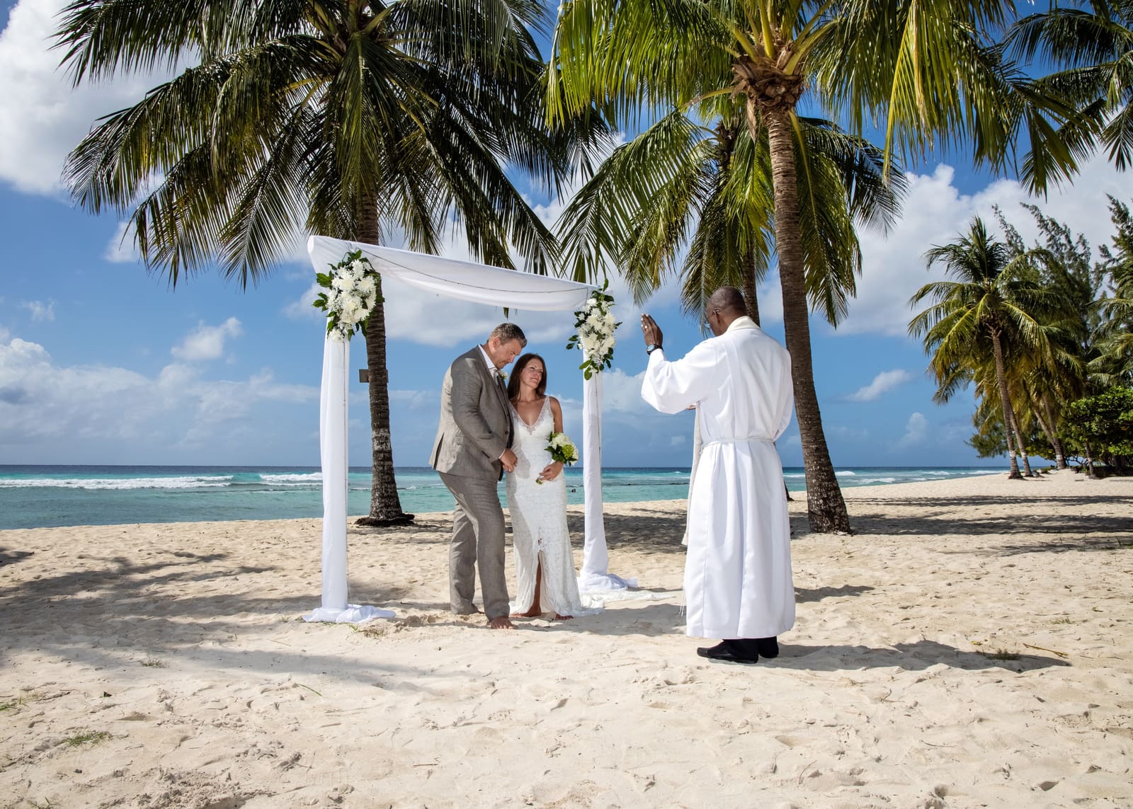 Coconut palms create a great tropical atmosphere