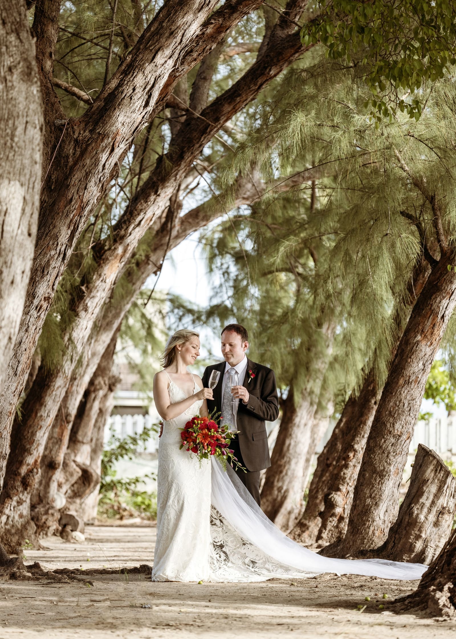 Beach wedding at Fitts Village, Barbados