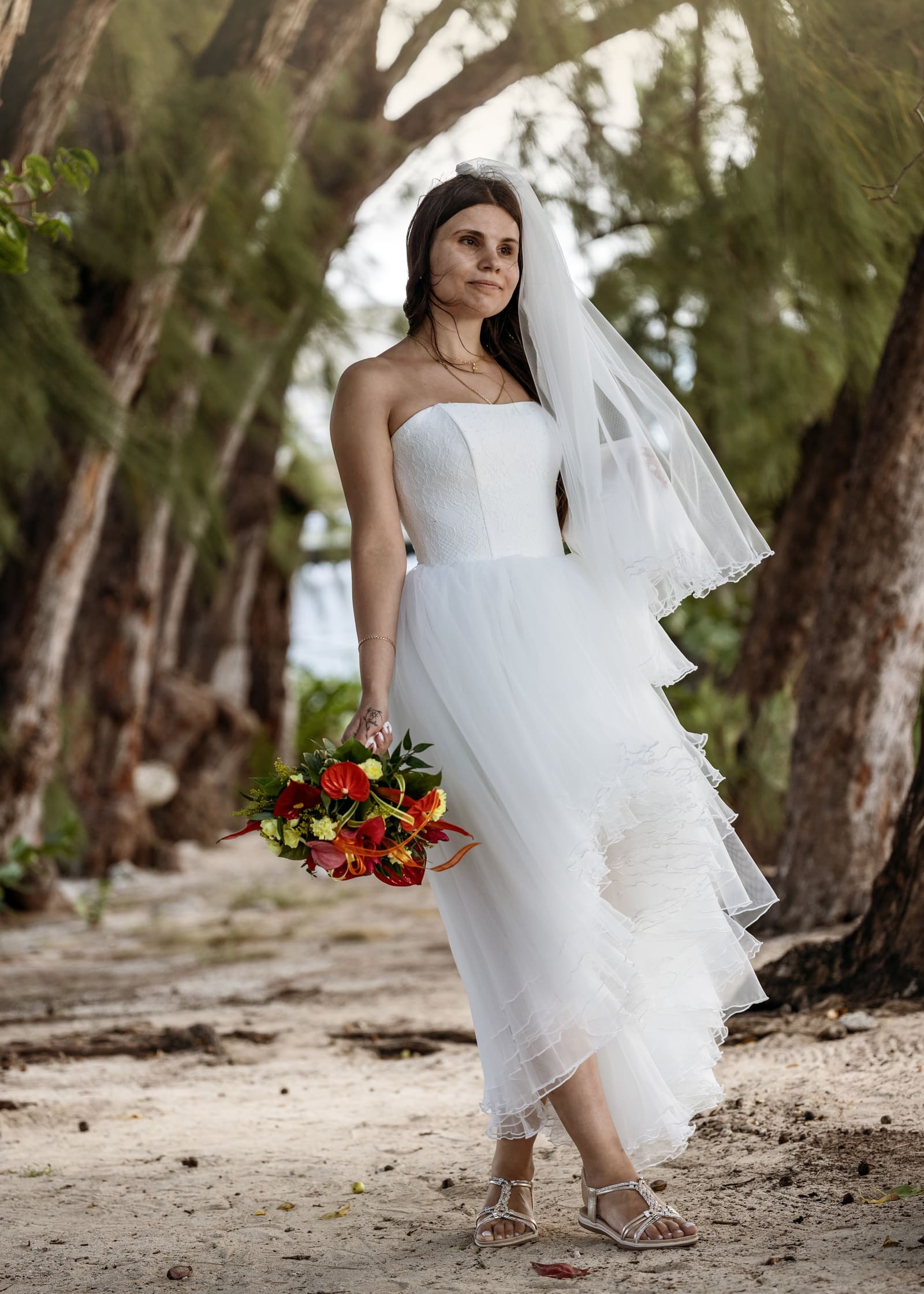 Beach wedding at Fitts Village, Barbados